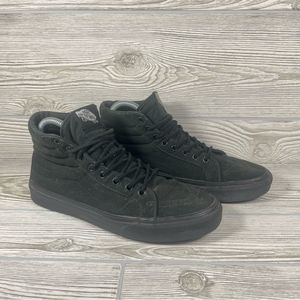 Vans Sk8-Hi Triple Black Hi-Top Sneaker Skate Shoe - Women's 8
